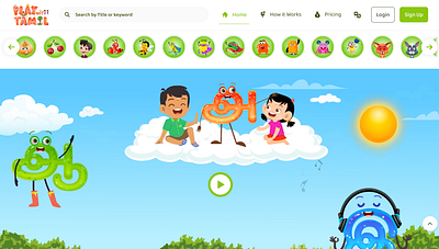 Kid's Learning Website Figma Design figma web design web design services website design