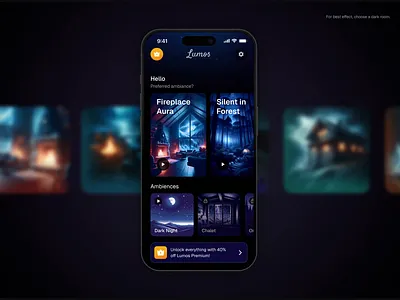 Lumos Ambient Lighting Mobile App app branding design mobile app product product design ui ui design ux ux design