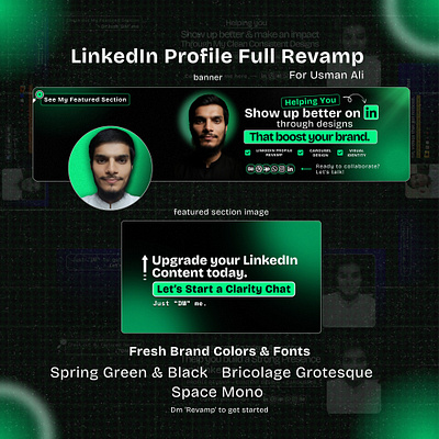 LinkedIn Profile Revamp and Makeover for Usman - Complete Fresh adobe photoshop banner design canva linkedin banner linkedin banner design linkedin profile revamp personal branding