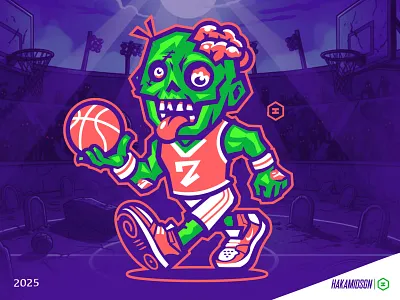 ZOMBIE BASKETBALL MASCOT ( for sale) baseball basketball basketballcartoon basketballmascot branding design gaming halloween halloweenlogo illustration logo mascot sport tournamentlogo zombiecartoon zombielogo zombiemascot