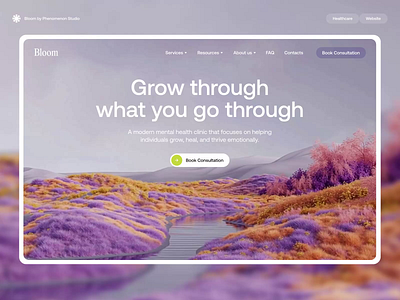 Mental Health Clinic Web Design – Bloom emotional wellness health website healthcare app healthcare web design healthcare website homepage landing page medical website design mental health icon mental health logo mental health websites mobile website modern website physical therapy logo therapy website web design wellness website