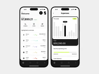 ⬆️ Personal Finance App UI budgeting app