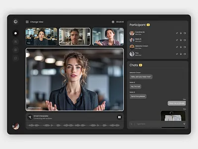 ⬆️Video Call and Smart Interpreter UI video conferencing