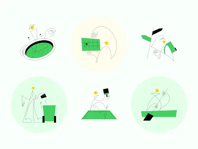 People Illustrations Art Set concept art habits hobby technology travel