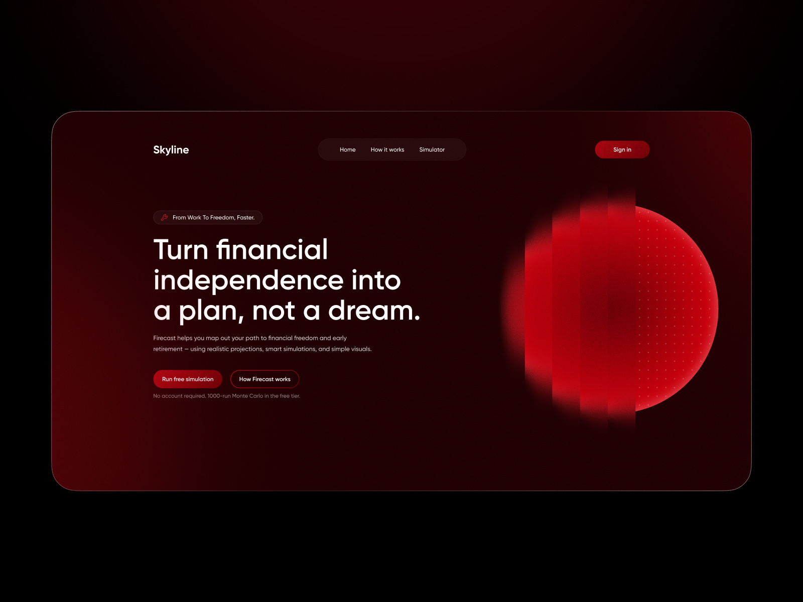 Skyline - Hero Page ⚡ 3d animation branding design financial graphic design illustration logo mockup photoshop trending ui uidesign uiux