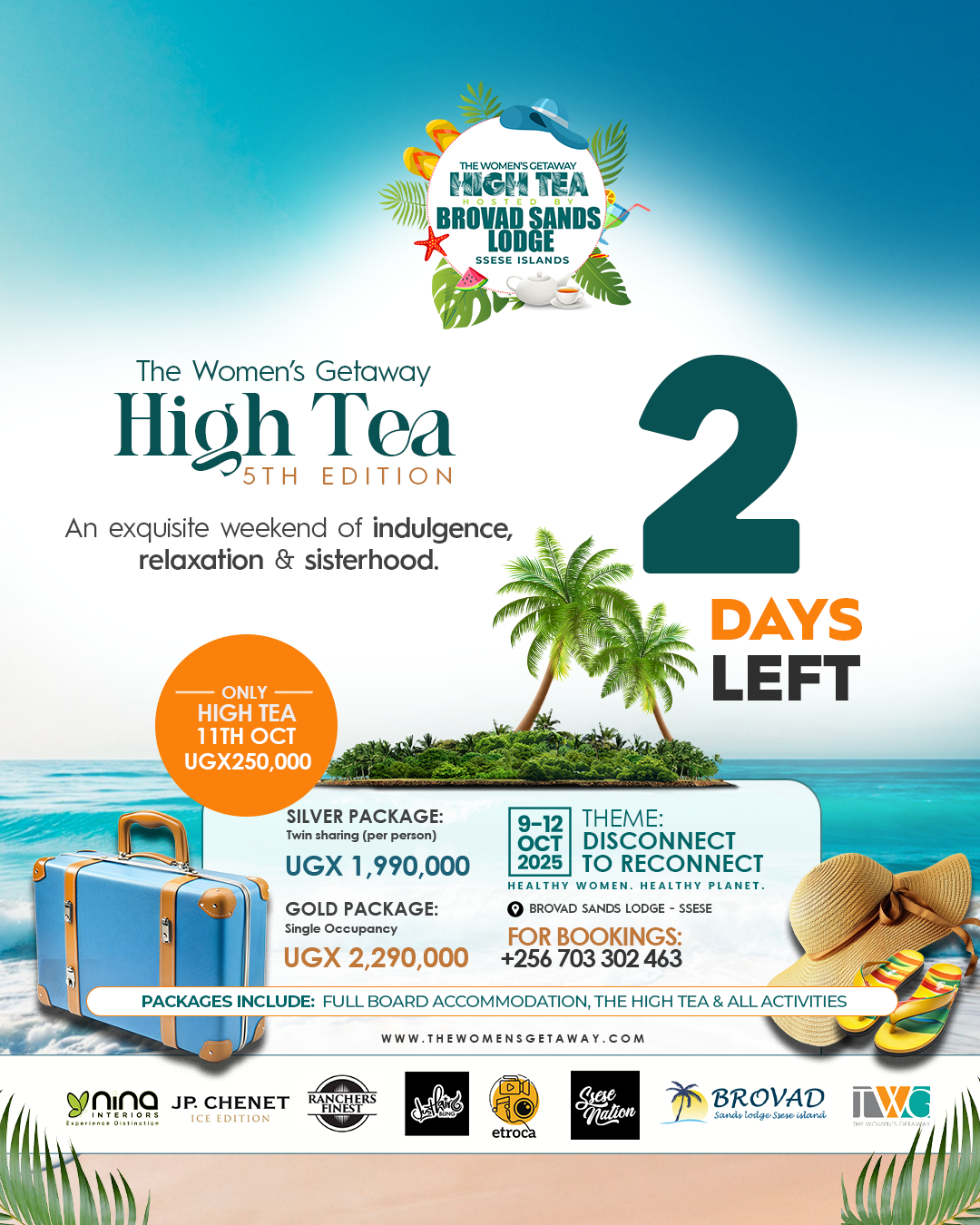 The Women's Getaway High Tea Visuals branding graphic design