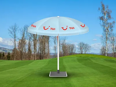 Commercial Round Parasol – Heavy Duty Custom Printed Parasol business parasol
