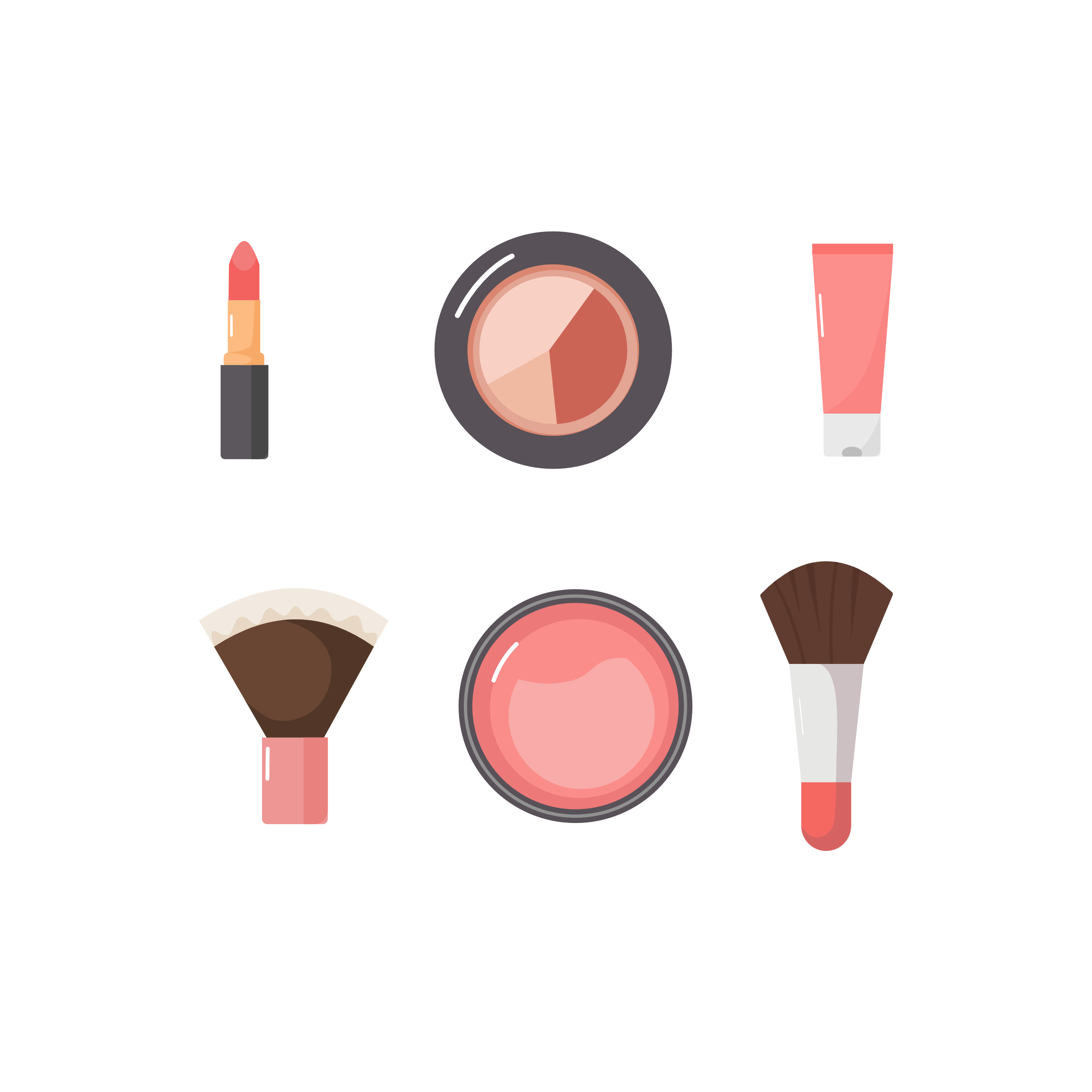 Simple Flat Illustration Makeup Set aesthetic