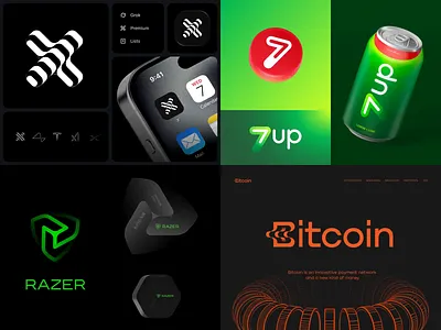 Animated Fun Rebrands — Concept Series 3d animation app bitcoin blockchain branding collection device drink gadget hero identity landing page lepisov logo motion social tech ui website