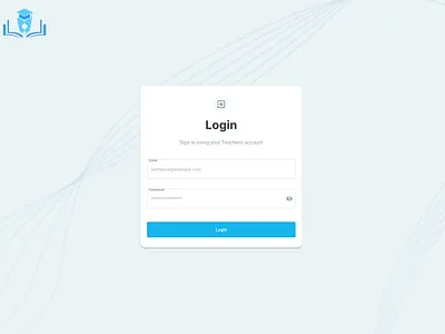 Educational Dashboard for Teacher Assistance data entry educational platform learning dashboard login screen tables teachers dashboards