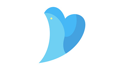blue bird heart bird blue heart
