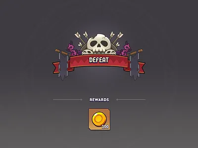 GUI Pro Fantasy Hero Result asset battle defeat game asset game ui game.dev gui gui pro fantasy hero layerlab lose result