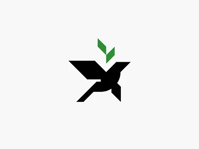 Flymara bird icon logo modern natural simple