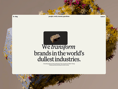 Boring brandidentity home page landing page