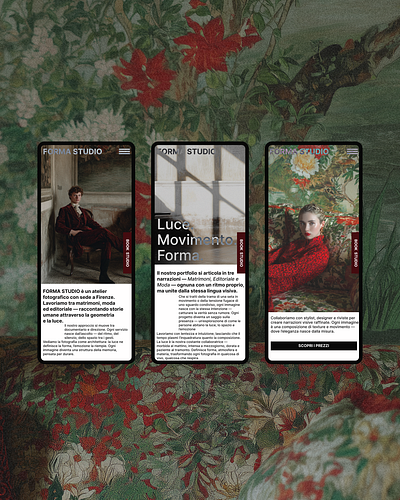 Photo studio website concept | Gucci | Adaptive design adaptive design animation design figma firenze florence generative art gucci image generation landing page mobile design portfolio website tilda typography ui web design website