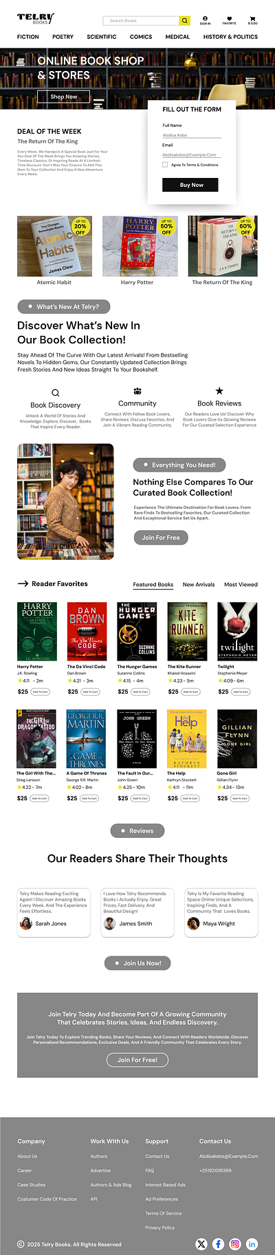 Book Store - Landing Page userexperience