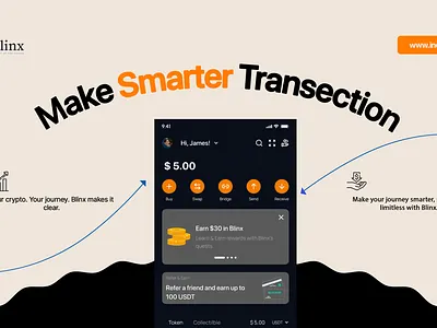 Blinx — Smarter Way to Manage Your Crypto branding conceptidea crypto cryptowallet design digitalcyrrency figma inspiration mobileapp mobilefriendlydesign modernapp modernui prototyping sleekdesign ui uiux ux walletapp website