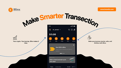Blinx — Smarter Way to Manage Your Crypto branding conceptidea crypto cryptowallet design digitalcyrrency figma inspiration mobileapp mobilefriendlydesign modernapp modernui prototyping sleekdesign ui uiux ux walletapp website
