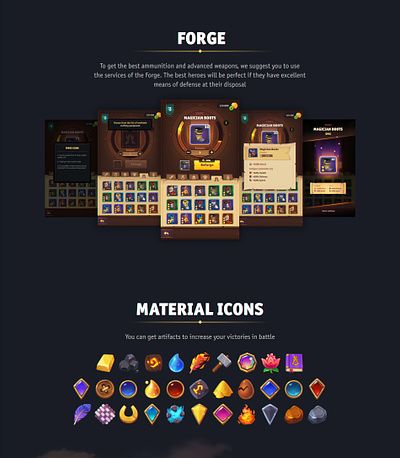 Forge and materials forge game game ui icon progressbar ui uiux