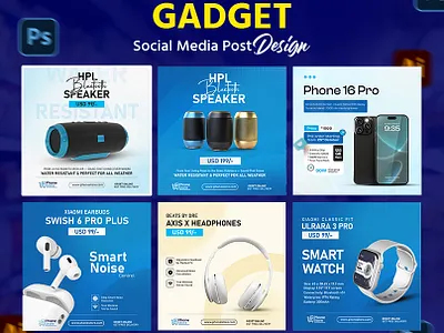 Gadget Social Media Post Design electronic product ads gadget ads social media post