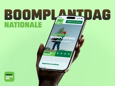 High-Converting Landing Page design for Boomplantdag Campaign belgian belgium clean design counter design design graphic design green website landing page tree planting ui webdesign website design