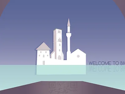 Illustration Welcome to Bihac branding graphic design illustration ui vector