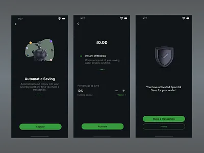 My Wallet app design ui ux