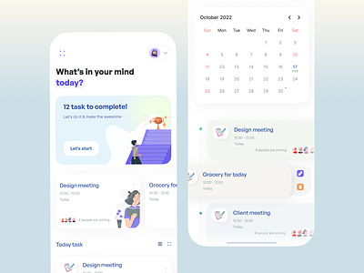Task Management Concept UI app home screen clean concept concept ui daily task management minimal mobile app modern note productive productivity app soft ui task task management todo todo ui trending visual