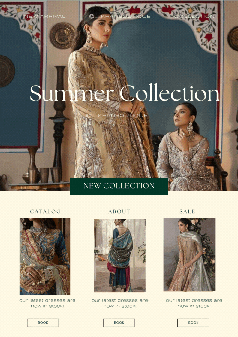 Newsletter for khan boutique 2025 branding newsletter design