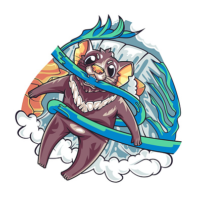 Tasmania Planet adventure australia character illustration mascot oceanvibes planetseries tasmania tasmanian devil vectorart wildlifeart