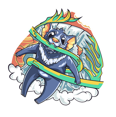 Tasmania Planet adventure australia character illustration mascot oceanvibes planetseries tasmania tasmanian devil vectorart wildlifeart