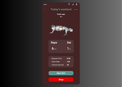 Day 41 - Exercise/Workout graphic design ui