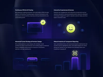 Bento Grid - Blue & Yellow automation b2b bento blue checkout colorful ecommerce feedback grids marketing process stats yellow