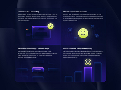 Bento Grid - Blue & Yellow automation b2b bento blue checkout colorful ecommerce feedback grids marketing process stats yellow