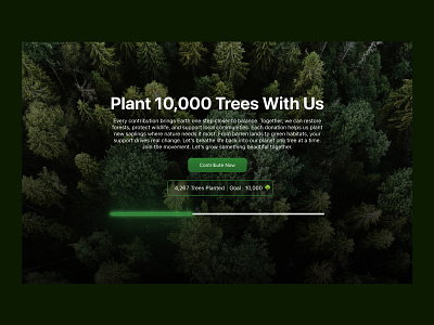 Crowdfunding #DailyUI dailyui design eco forest graphic design green landingpage ui ux
