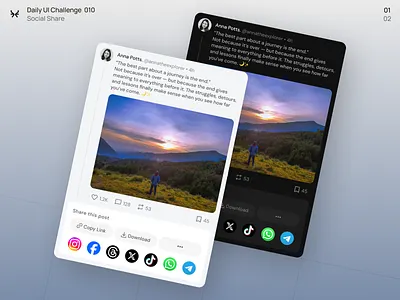 Daily UI 010 - Social Share buildcreateinspire
