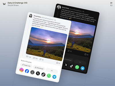 Daily UI 010 - Social Share buildcreateinspire