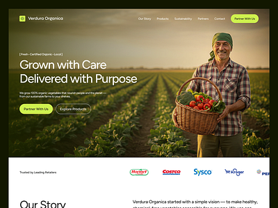 Eco-Friendly Organic Food Website | Modern, Responsive Design fo cleanui ecofriendly farmwebsite landingpage moderndesign natureinspired organicfarming sustainabledesign uidesign uxdesign webdesign