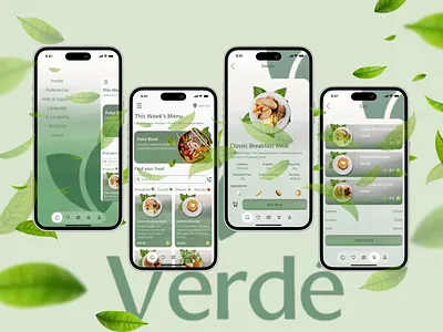 Mobile Food App Design - Verde application branding ecommerce food foodapp mobile ui ux