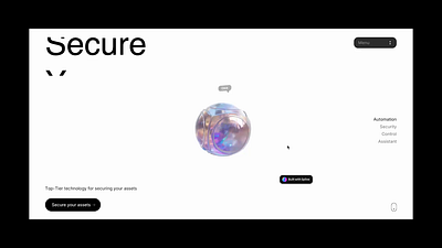 Interactive hero section done with spline 3d crypto 3d crypto design spline