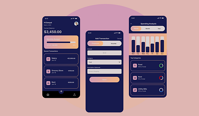 Personal Finance & Budget Tracker App budgettracker dribbble financeapp personalfinance ui uidesign uxdesign