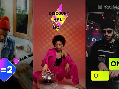 Neon Titles - Fashion Promo Pack ad animation bright colorful dynamic edit energetic fashion glow gradient modern motion neon promo sale social stylish titles trendy typography