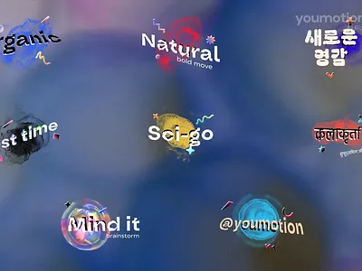 Organic Titles - Abstract Motion Design Set abstract animation cinematic creative design dynamic fluid gradient minimal modern motion motiondesign organic particles smooth stylish texture titles typography visual