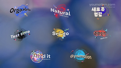 Organic Titles - Abstract Motion Design Set abstract animation cinematic creative design dynamic fluid gradient minimal modern motion motiondesign organic particles smooth stylish texture titles typography visual