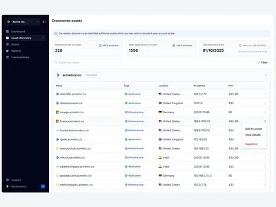 Asset discovery concepts design modern ui ux web design