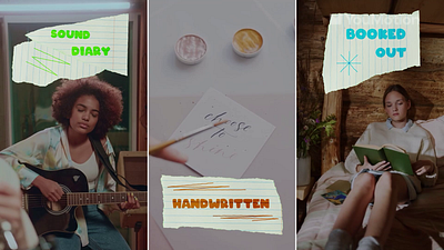 Paper Titles - Handcrafted Notes Pack animation cozy craft creative design handmade handwritten minimal motion motiondesign notebook paper retro ripped soft texture titles torn typography vintage