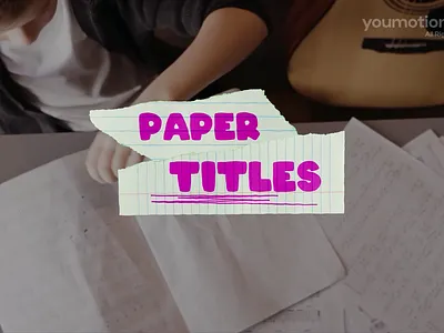 Paper Titles - Creative Torn Notes Pack animation colorful cozy craft creative design doodle handmade handwritten motion motiondesign notebook paper retro ripped textured titles torn typography vintage