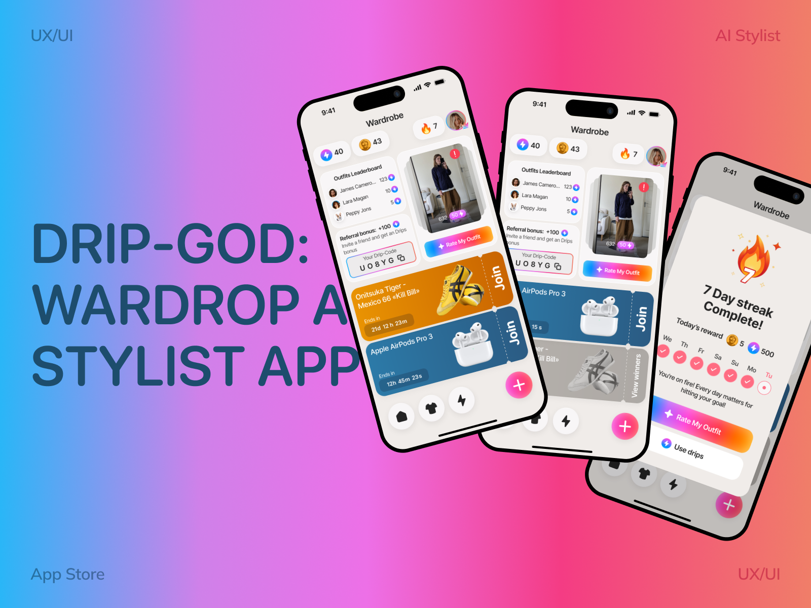AI Fashion Stylist – Mobile App UI/UX Design part 3 ai ai fashion app design application design ui uiux webdesign