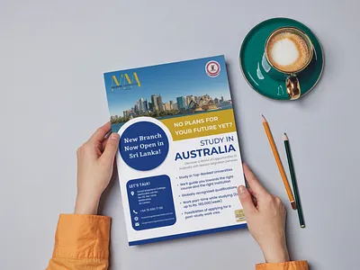 Study Abroad - Flyer Design australia flyerdesign migration srilanka students studyabroad