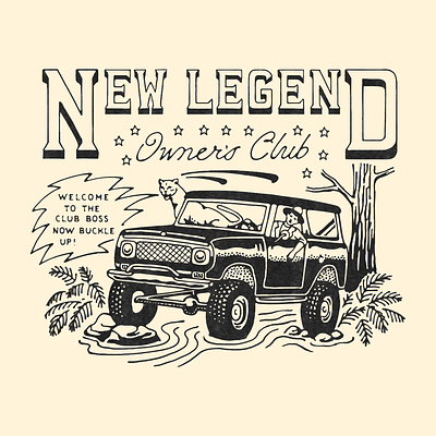 New Legend badge branding graphic design illustration logo vintage